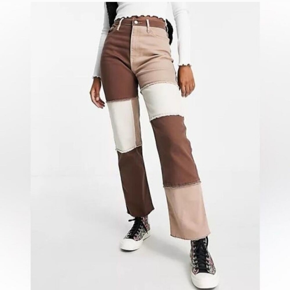 Hollister Women's Ultra High-Rise Patchwork Dad Jeans Size 25